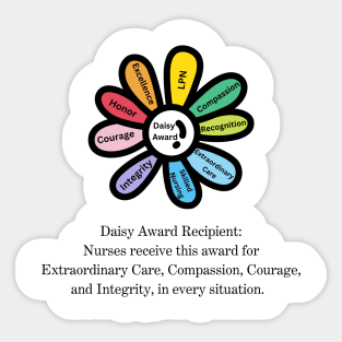 LPN Daisy Nurse Award T-Shirt and Merchandise/LPN Accessories/LPN Recognition/Daisy Nurse Recipients/Daisy Nurse Award/Nurse Apparel Sticker